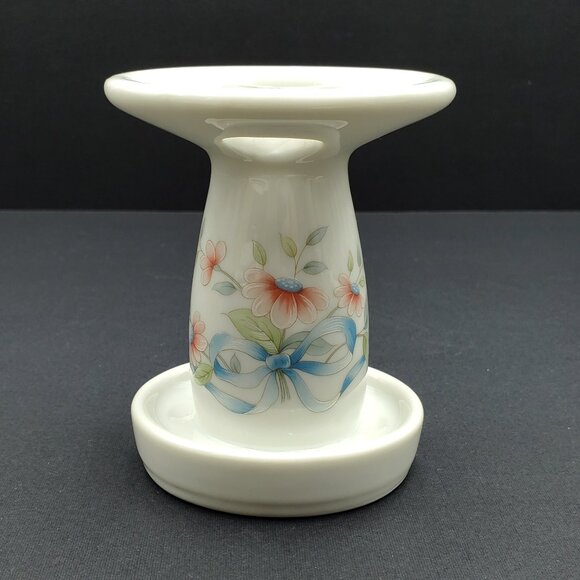 Princess House Heritage Floral Ribbon Toothbrush Holder Soap Dish Bathroom Set - Picture 7 of 9